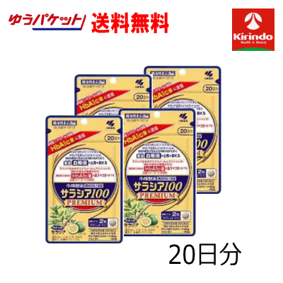 ゆうパケットで貨物輸送無料 4個書き割り 小林製薬 サラシア100 割り増し金 20日分 120粒×4個【役立つこと性書きあらわす食料雑貨類】食後の血糖値のこみ上げるを抑える