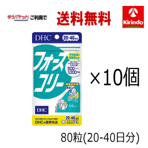 貨物輸送無料 10個書き割り DHC フォースコリー 80粒入(20日～40日分)×10袋書き割り ※和らげる税率客体