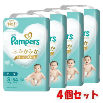 貨物輸送無料 【4個書き割り】P\u0026G 食パン金入れ 肌へのいちばん 磁気テープ S (4～8kg) 54枚×4個