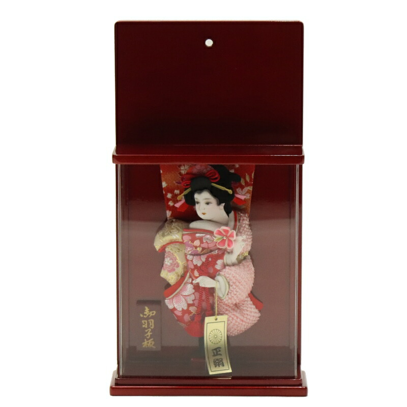 羽子板 壁掛け飾り 寿 7号 絞り 高さ37cm 白檀額ケース 額（壁掛け可） (2024-ys198) 額飾り お正月飾り 初節句 お祝い