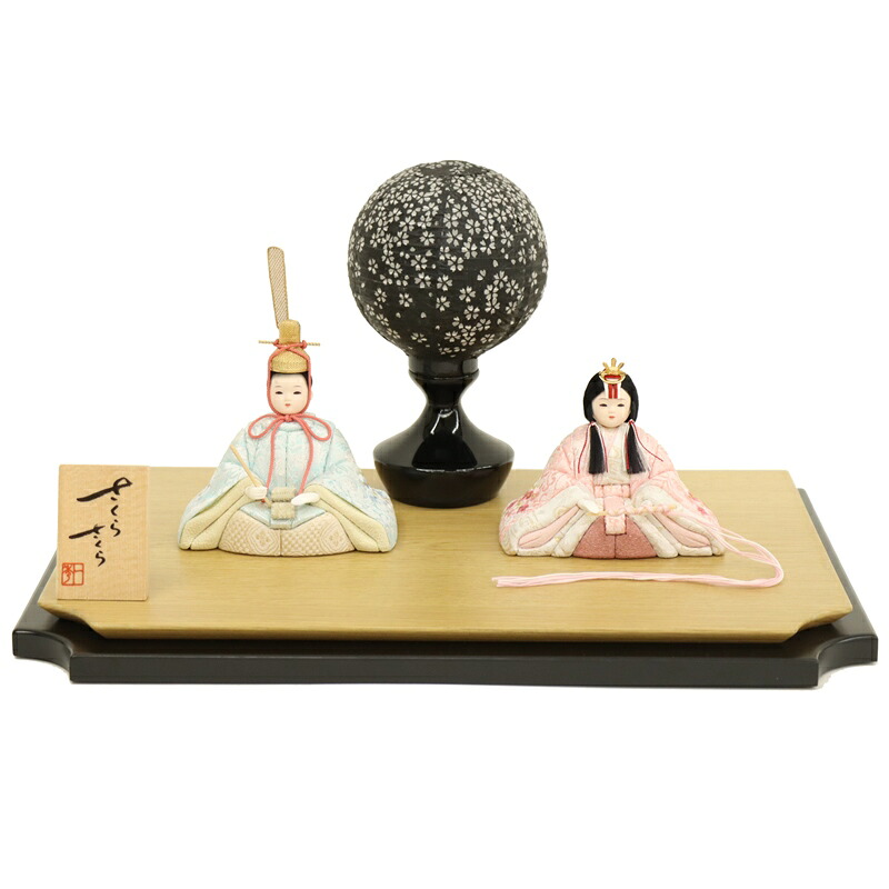 雛人形 木目込み雛 杏奈 一秀 1号 親王 さくらさくら 刺繍 はなてまり 2025-tg146 幅38cm 親王木目込雛平飾り 2人 ひな人形 お雛様 桃の節句 節句 お祝い インテリア