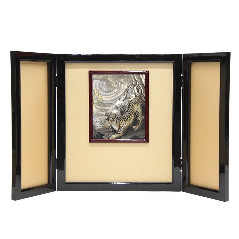 楽天市場】アウトレット品 五月人形屏風単品 五月三曲屏風 16号オーク