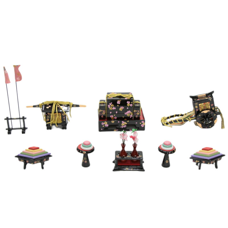 楽天市場】【雛人形用道具セット】御所駕籠セット25号 重箱付き 毛せん