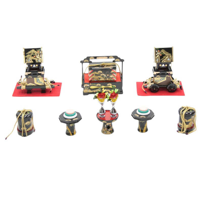 楽天市場】【雛人形用道具セット】御所駕籠セット25号 重箱付き 毛せん