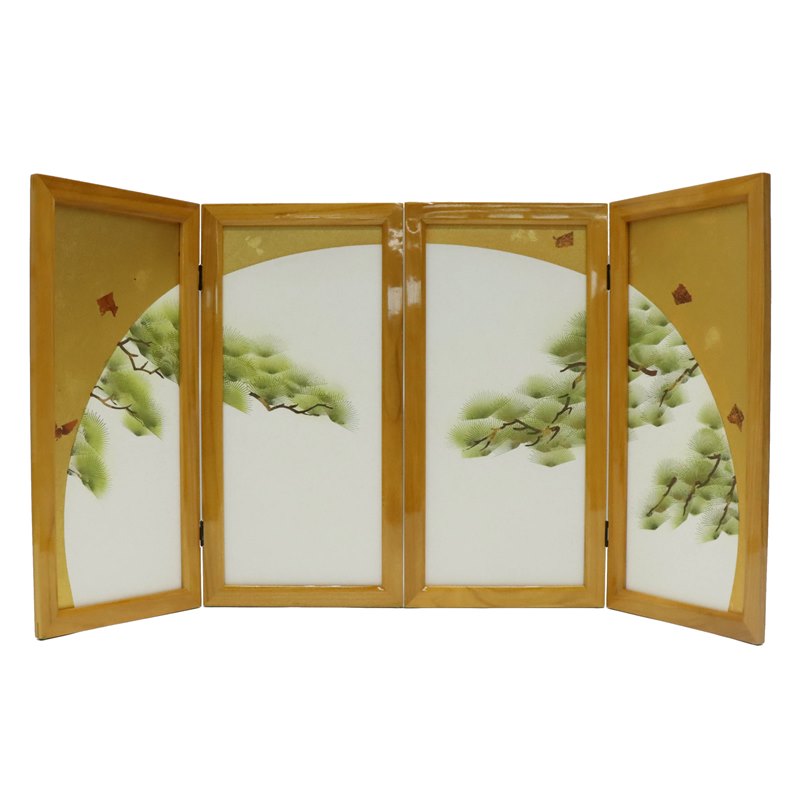 アウトレット品 屏風 屏風のみ 20号 二曲一双屏屏風530821-20 静寂 木目 幅90～95cm (23a-ya-0325) インテリア ディスプレイ 見切処分品 9,088円