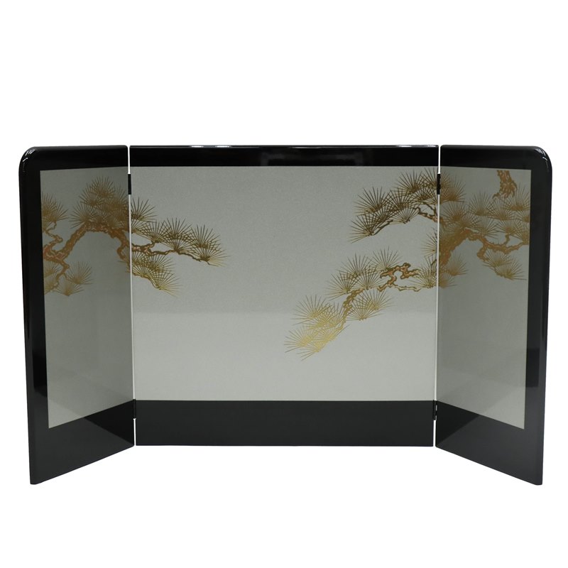 アウトレット品 屏風 屏風のみ 15号 三曲屏風 松柄 S54-15B 幅70～75cm (23a-ya-0367) インテリア ディスプレイ 見切処分品