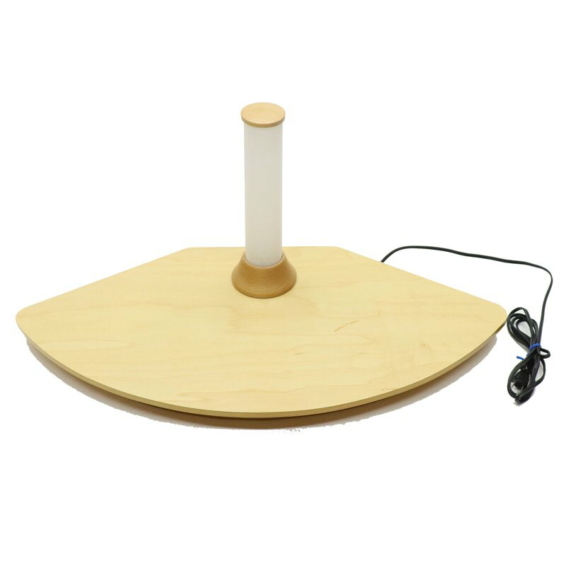 アウトレット品 平飾台 台のみ 扇形平台 白木木目 レインボー点灯 幅66cm (23a-ya-0595) インテリア ディスプレイ 見切処分品