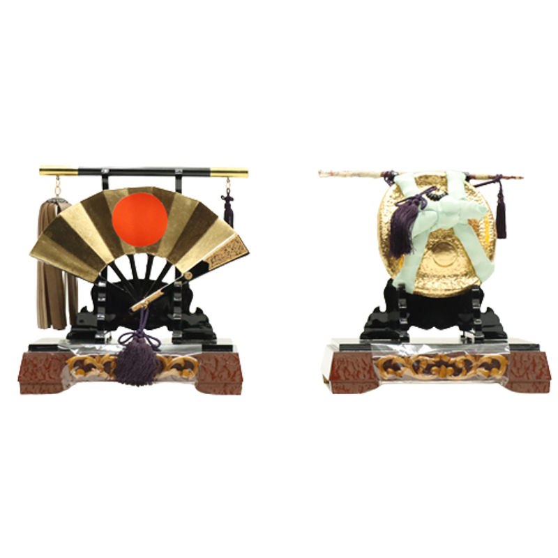 楽天市場】【三品揃い】20号 三品揃い 軍扇 陣太鼓 陣笠 五月人形 端午