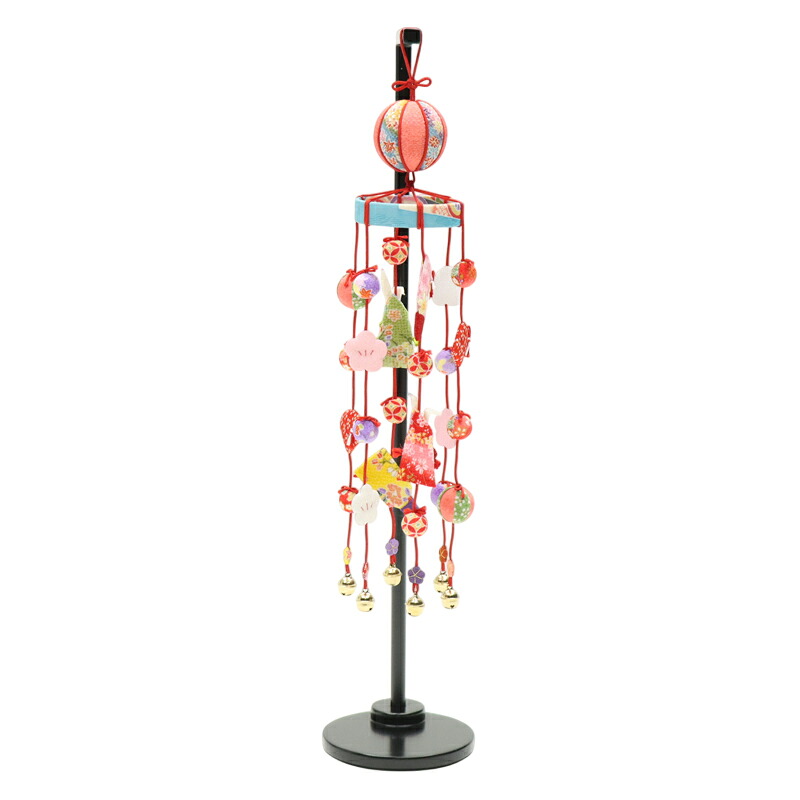 アウトレット品 雛人形 つるし飾り 卓上 うさぎ スタンド付き 高さ51cm (25a-ya-0088) インテリア ディスプレイ 見切処分品