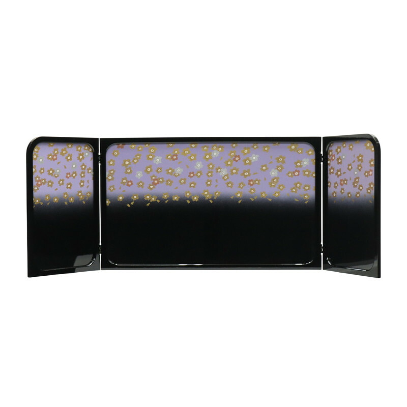 アウトレット品 インテリア 屏風単品 15号 桜吹雪 角丸 三曲屏風 飾り幅：100～110cmcm (25a-ya-0239) 雛人形 ディスプレイ 見切処分品