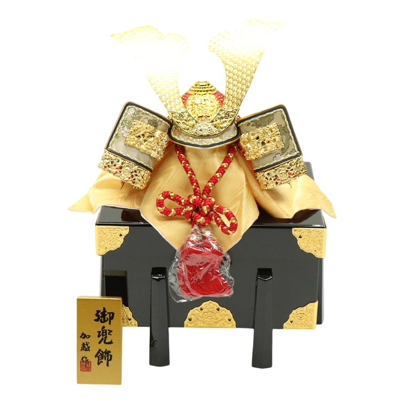 降車口品 五月あやつり人形 兜単品 15号 赤縅 櫃付き添い人 幅34糎 (25a-ya-0365) 室内装飾 見せびらかす 見切取り計らう品