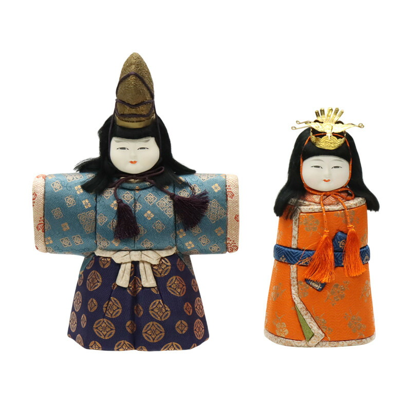 アウトレット品 雛人形 人形単品 10号 木目込み人形 立雛 真多呂 2人 (25a-ya-0394) インテリア ディスプレイ 見切処分品
