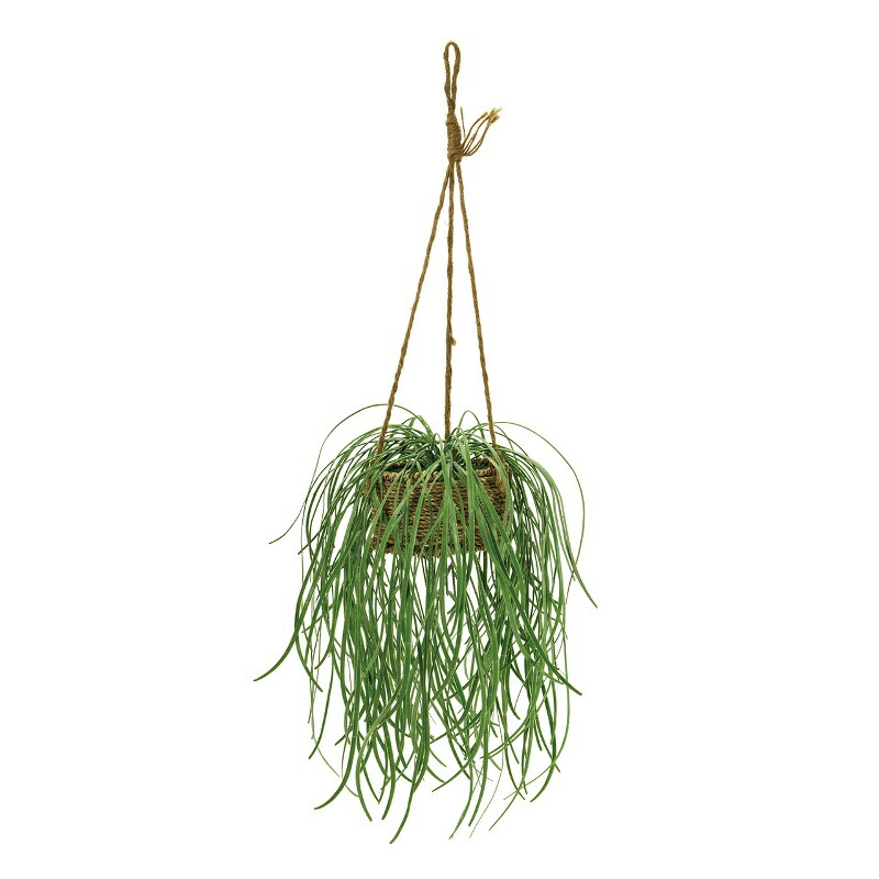 人工観葉植物 セルバグラス ハンギングポット 光触媒加工 高さ45cm （P210) （zv1622) （代引き不可） インテリアグリーン フェイクグリーン