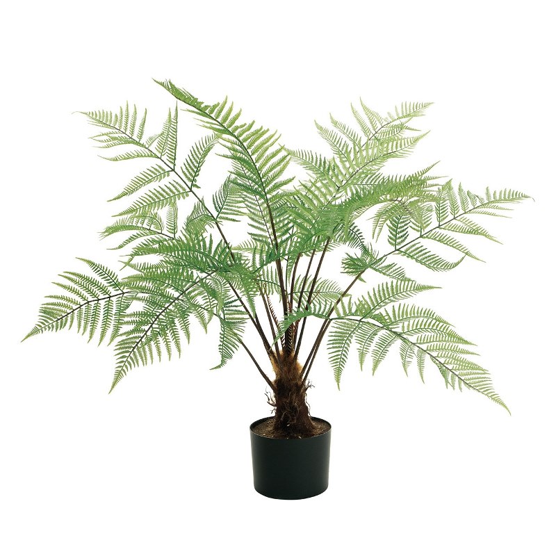 人工観葉植物 ブライトファーン ポット 光触媒加工 高さ70cm (P214) (zv293) (代引き不可) インテリアグリーン フェイクグリーン|さくらソレイユ 店