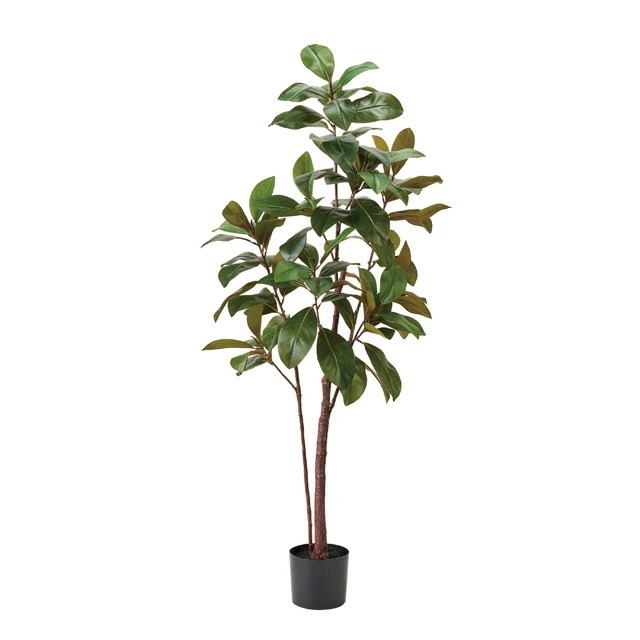 人工観葉植物 マグノリア ポット 光触媒加工 高さ180cm （P221) （zv1680) （代引き不可） インテリアグリーン フェイクグリーン