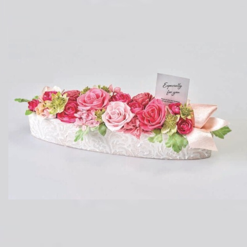 人工観葉植物 フルール ピンク 高さ12cm （P252) （zy6335-2) （代引き不可） インテリアグリーン フェイクグリーン 9,216円