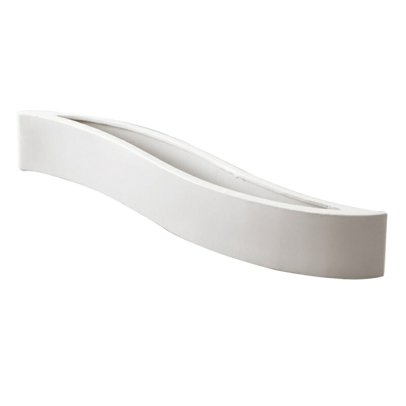 花瓶 フラワーベース Ceramic Display WAVE RECTANGLE ウェーブ レクタングル white （1個入り） [155-057-100] [p85] ストーンウェア （代引き不可） インテリア ディスプレイ