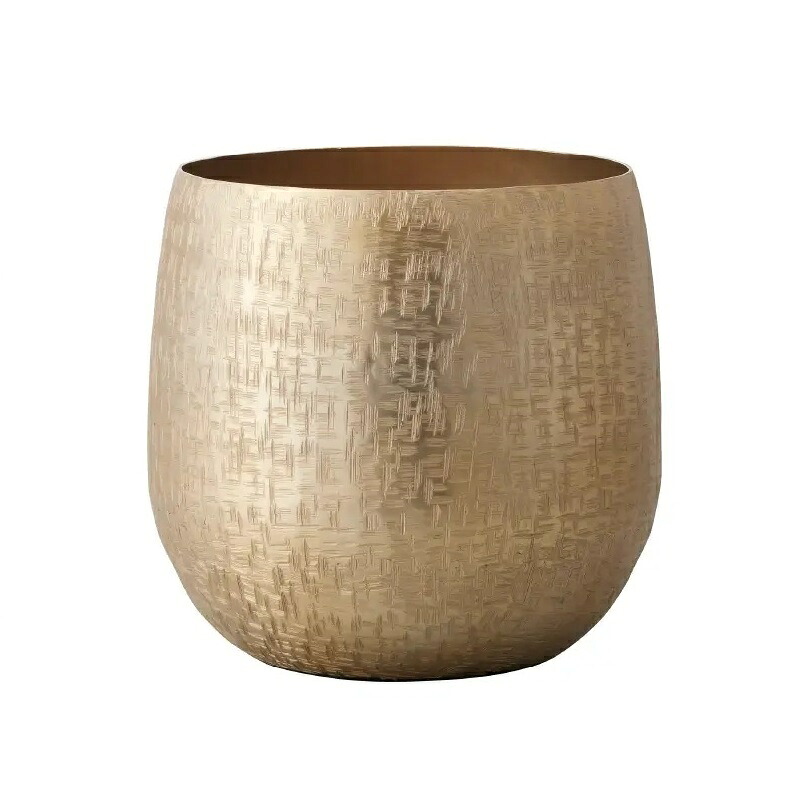 花瓶 フラワーベース Interior Green Aluminum Pot アルミニウムポット gold （1個入り） [570-012-902] [p57] アルミニウム （代引き不可） インテリア ディスプレイ｜さくらソレイユ　店