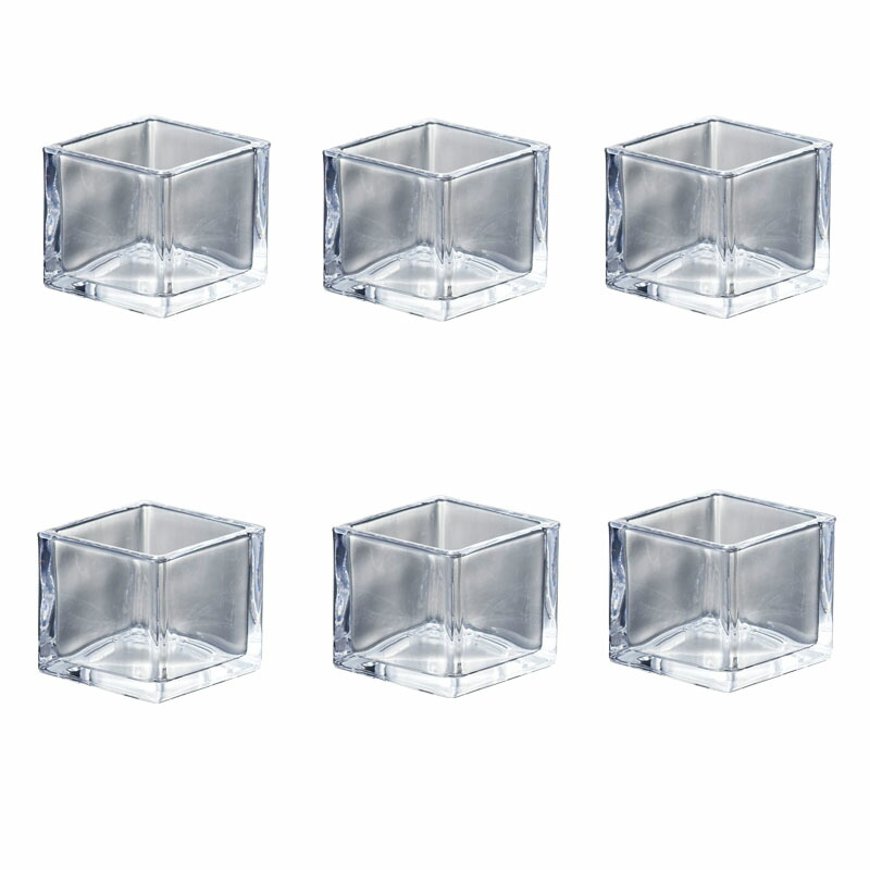 花瓶 フラワーベース Q Brick 1Brick ワンブリック clear （6個入り） [777-111-000] [p144] ガラス （代引き不可） インテリア ディスプレイ