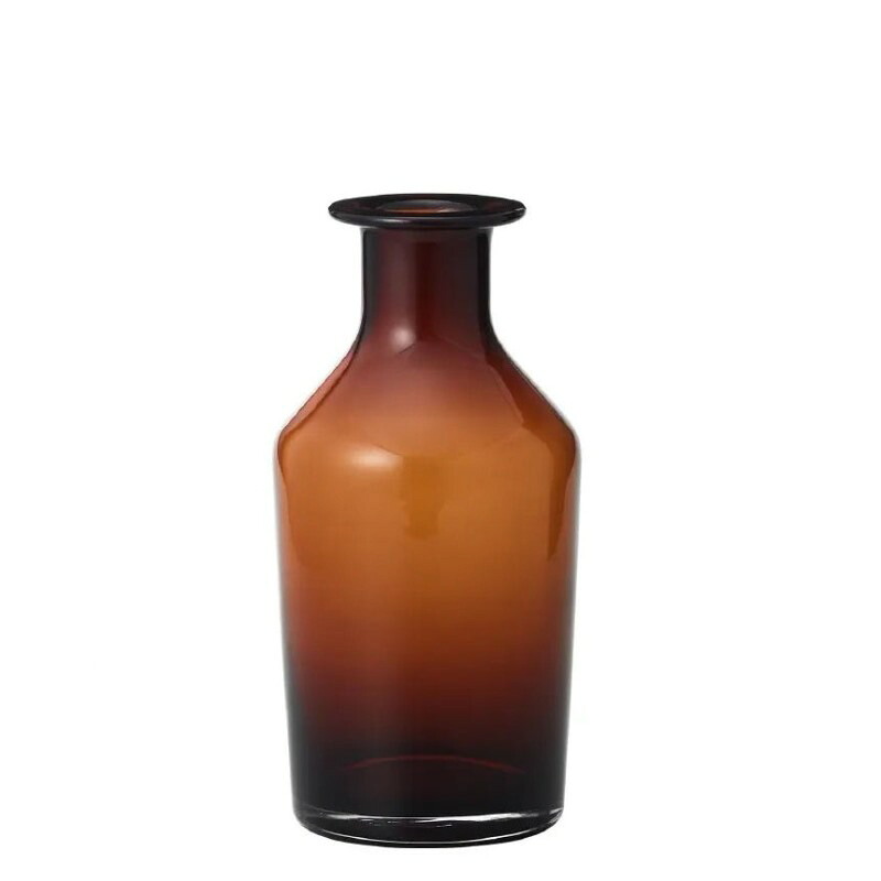 花瓶 フラワーベース Glass Flower+ butelka ブテリカ amber （1個入り） [777-741-200] [p24] ガラス （代引き不可） インテリア ディスプレイ