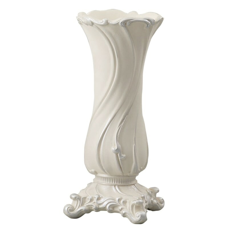 花瓶 フラワーベース Ceramic Display Celestine セレスティーヌ antique white （1個入り） [820-622-172] [p95] ポリレジン （代引き不可） インテリア ディスプレイ