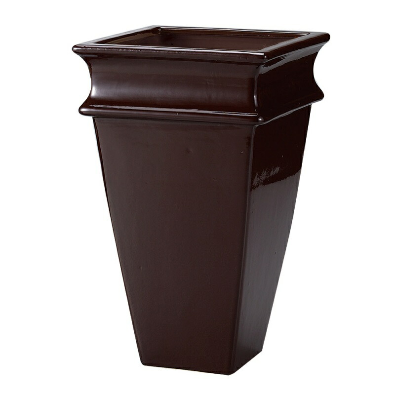 花瓶 フラワーベース Stand SQUARE VASE スクエア ベース brown （1個入り） [120-967-200] [p166] ストーンウェア （代引き不可） インテリア ディスプレイ