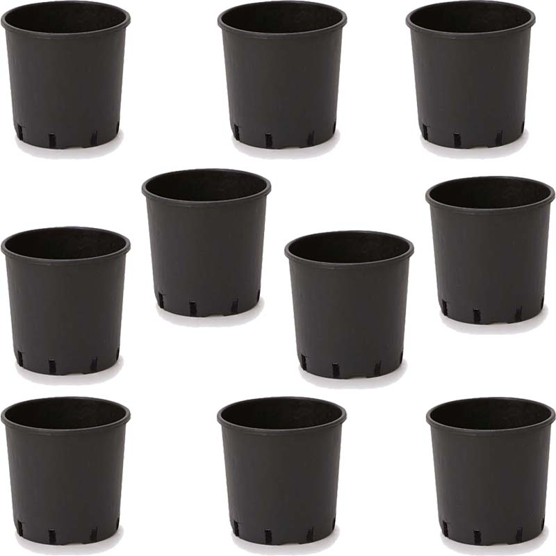 花・観葉植物用ポット ナーセリーポット ハンドルなし 35 ブラック（10個入り）bn-bb2k035 [KTp265] 園芸用品 （代引き不可）ホテル・オフィスビル・店舗 ガーデニング