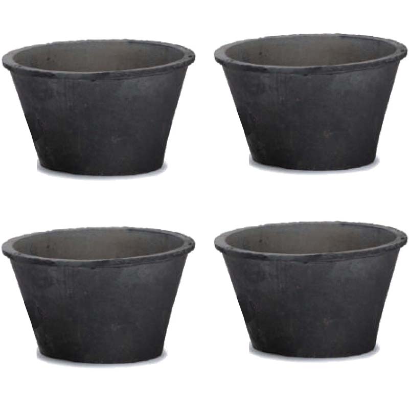 花・観葉草木用ポット モスポット 判定基準 薄墨色 L 8号 灰（4個入り口・入口）ms-100b08e [KTp327] 小型ポット （代引っ張ること不可）泊まり・執務室大建築・バス発着場 エクステリア 庭園
