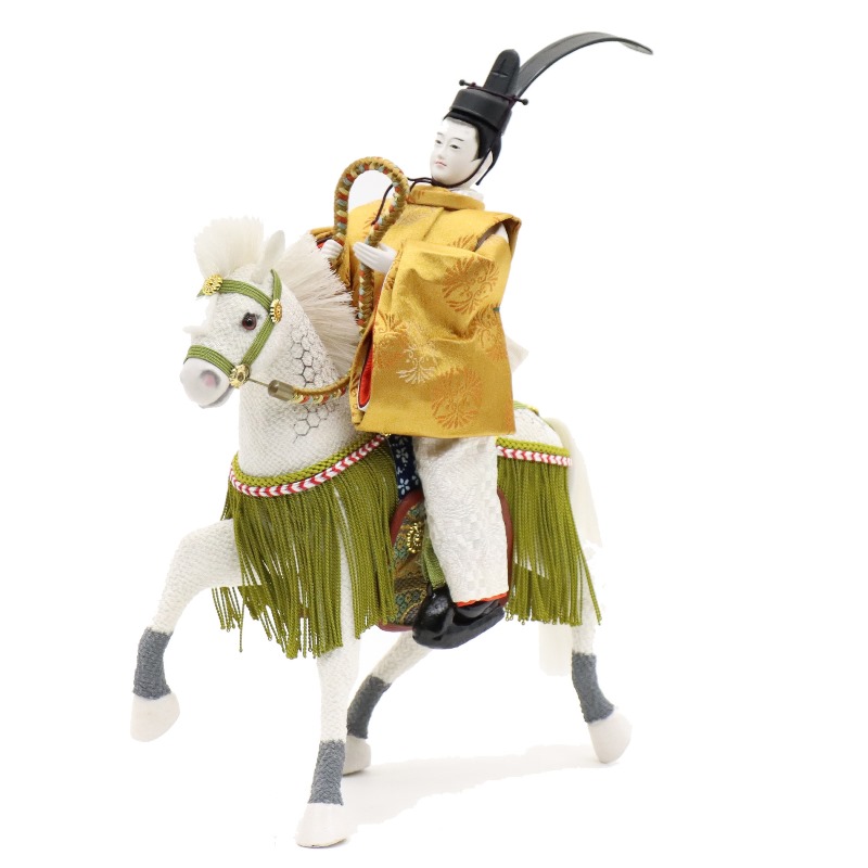 アウトレット品 五月人形 その他人形単品 馬上武官 白馬/黄着物 高さ26cm (26a-ya-0515) インテリア ディスプレイ 見切処分品 7,910円