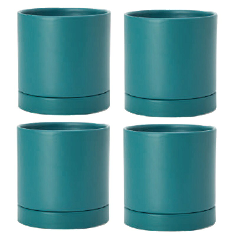 花・観葉植物用ポット オーセ 15 G Ceramic POT （4個入り） 19016 底穴あり 受皿付き MIRAKANA 小型ポット プランター インテリア ディスプレイ【MIRAKANA】花・観葉植物用ポット オーセ 15 G Ceramic POT （4個入り） 19016｜さくらソレイユ　店
