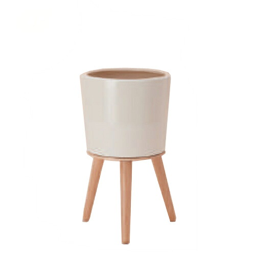 花・観葉植物用ポット エルナ 40 W Ceramic POT （1個入り） 40028 底穴なし 脚付き MIRAKANA スタンド鉢カバー インテリア ディスプレイ【MIRAKANA】花・観葉植物用ポット エルナ 40 W Ceramic POT （1個入り） 40028｜さくらソレイユ　店