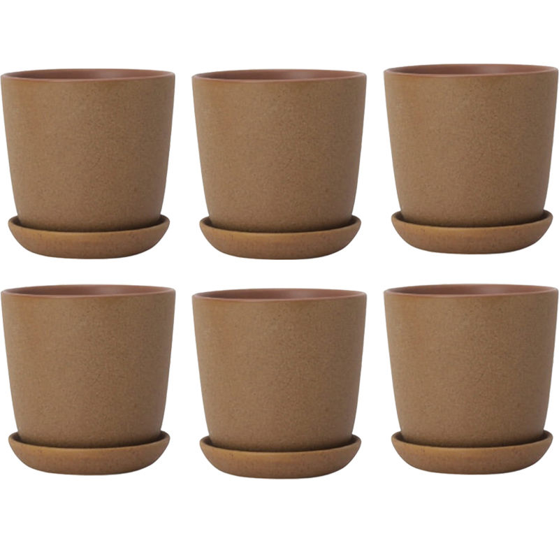 花・観葉植物用ポット アレナ ラウンド 13 C Ceramic POT （6個入り） 40204 底穴あり 受皿付き MIRAKANA 小型ポット インテリア ディスプレイ【MIRAKANA】花・観葉植物用ポット アレナ ラウンド 13 C Ceramic POT （6個入り） 40204｜さくらソレイユ　店