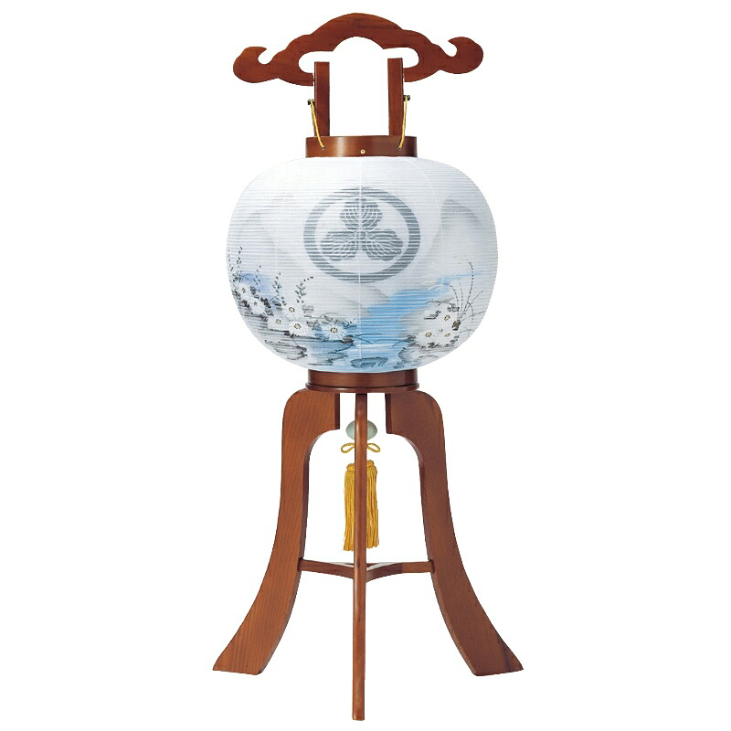 盆提灯 岐阜提灯 置き提灯 家紋入 行灯 特10号 藤崎けやき(左) 対仕様(1個入) 高さ77cm (10654) 水雷球 電気コード式 初盆 新盆 お盆|さくらソレイユ 店
