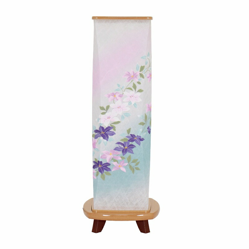 盆提灯 八女提灯 置き提灯 霊前灯 花梨 鉄仙 22号 高さ41cm 電気コード式 初盆 お盆 法事 法要