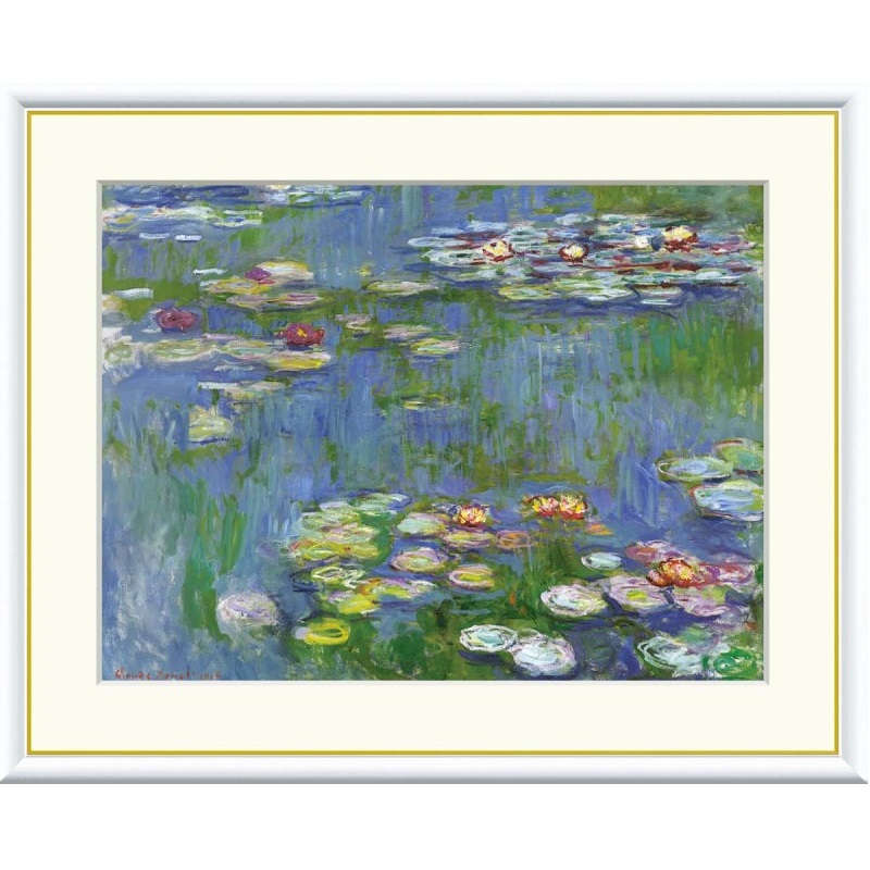 額絵 モネ 睡蓮 f8・f6・f4サイズ 世界の名画シリーズ Monet gk-a5-j1022（p10） （J1-022） （代引き不可） 洋画 インテリア