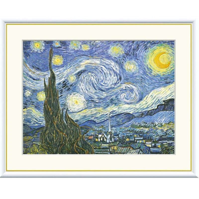 額絵 ゴッホ 星月夜 f8・f6・f4サイズ 世界の名画シリーズ Gogh gk-a5-j1065（p19） （J1-065） （代引き不可） 洋画 インテリア