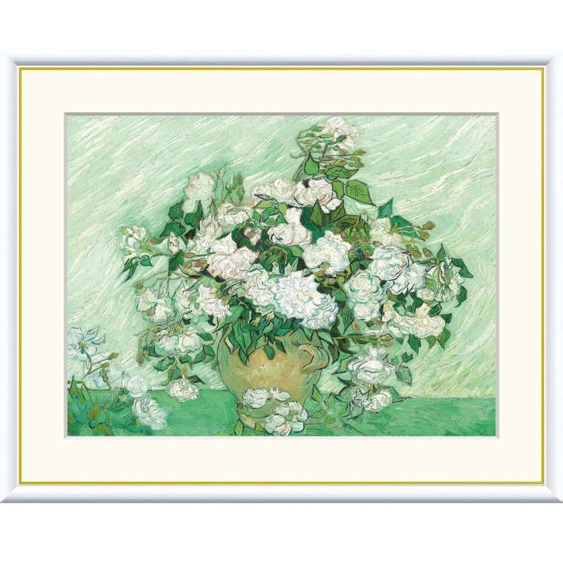 額絵 ゴッホ 薔薇 f8・f6・f4サイズ 世界の名画シリーズ Gogh gk-a5-j1069（p19） （J1-069） （代引き不可） 洋画 インテリア｜さくらソレイユ　店