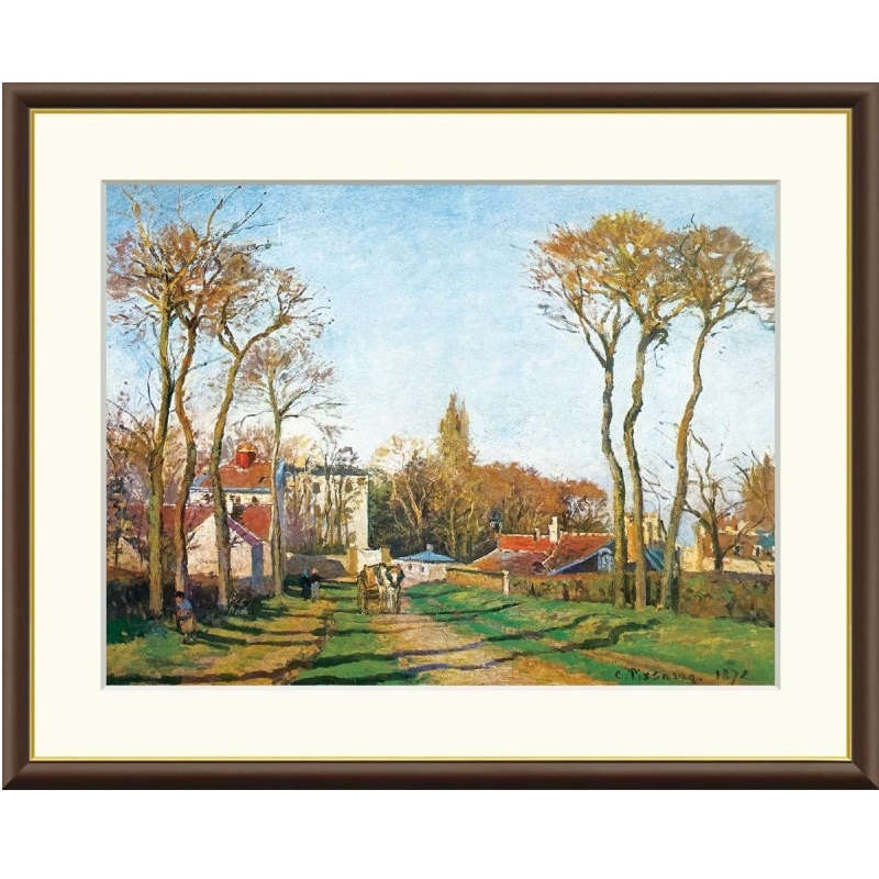 額絵 ピサロ 村の入口 f8・f6・f4サイズ 世界の名画シリーズ Pissarro gk-a5-j1082（p22） （J1-082） （代引き不可） 洋画 インテリア｜さくらソレイユ　店