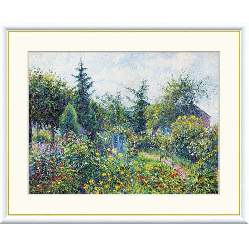 額絵 ピサロ オクターヴ・ミルボーの庭、テラス、レ・ダン f8・f6・f4サイズ 世界の名画シリーズ Pissarro gk-a5-j1090（p23） （J1-090） （代引き不可） 洋画 インテリア｜さくらソレイユ　店