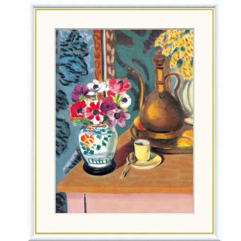 額絵 マティス 花とコーヒーカップ f8・f6・f4サイズ 世界の名画シリーズ Matisse gk-a5-j1099（p25） （J1-099） （代引き不可） 洋画 インテリア