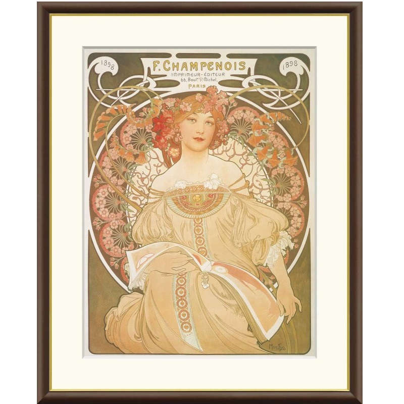 額絵 ミュシャ 夢想 f8・f6・f4サイズ 世界の名画シリーズ Mucha gk-a5-j1102（p26） （J1-102） （代引き不可） 洋画 インテリア