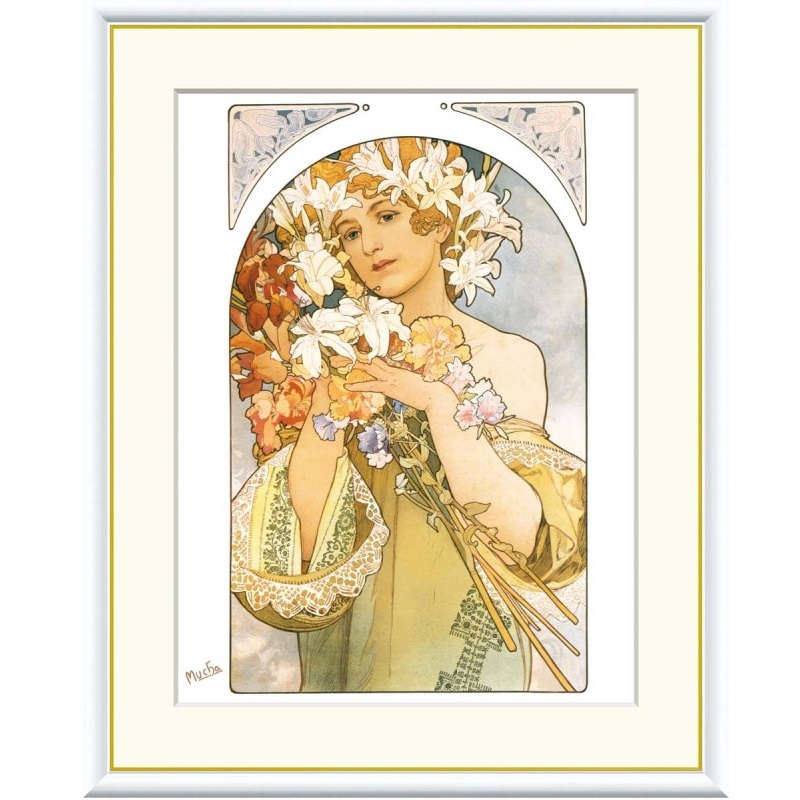 額絵 ミュシャ 花 f8・f6・f4サイズ 世界の名画シリーズ Mucha gk-a5-j1109（p27） （J1-109） （代引き不可） 洋画 インテリア 6,320円