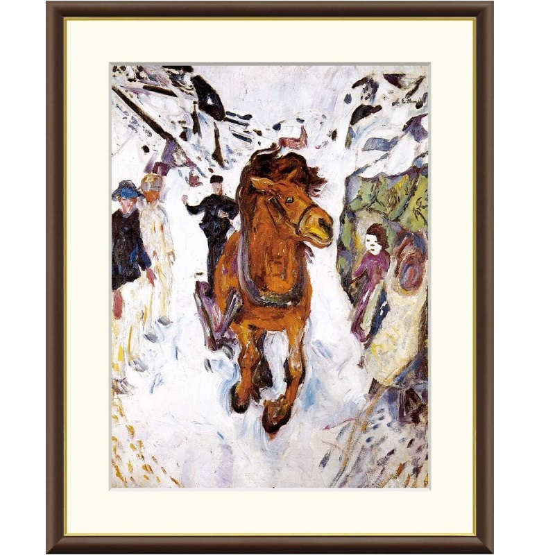 額絵 ムンク 疾駆する馬 f8・f6・f4サイズ 世界の名画シリーズ Munch gk-a5-j1117（p29） （J1-117） （代引き不可） 洋画 インテリア