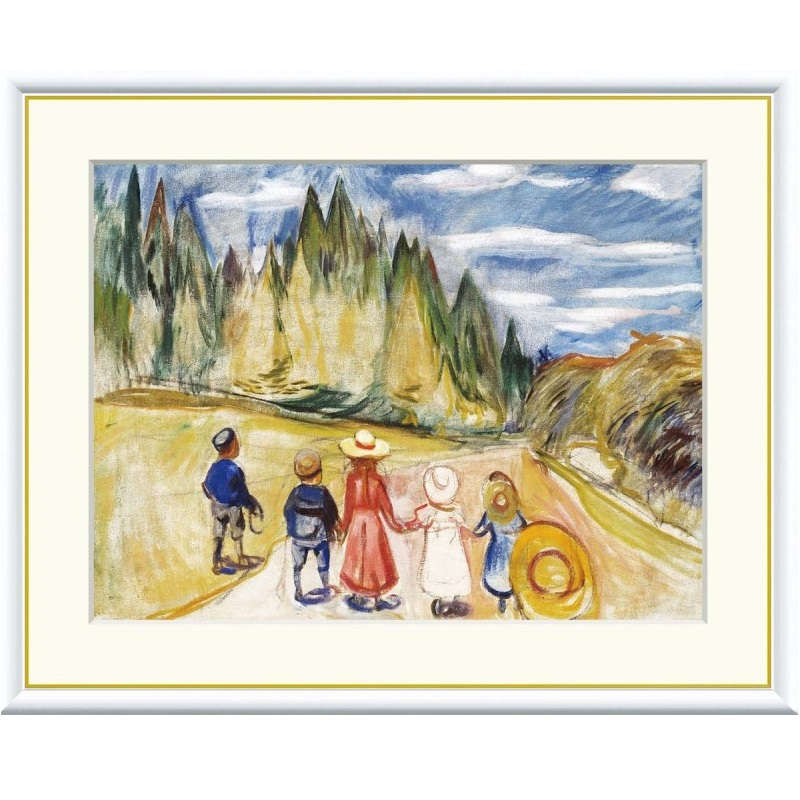 額絵 ムンク お伽の森の子供たち f8・f6・f4サイズ 世界の名画シリーズ Munch gk-a5-j1119（p29） （J1-119） （代引き不可） 洋画 インテリア