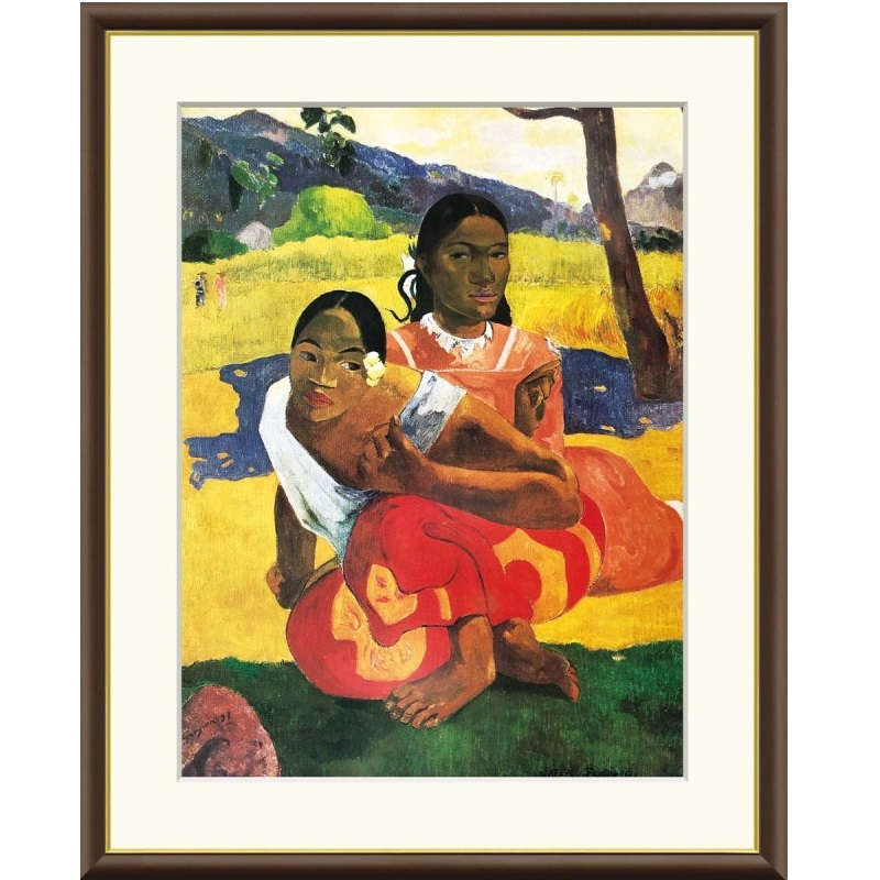額絵 ゴーギャン ナフェア・ファア・イポイポ（いつ結婚するの？） f8・f6・f4サイズ 世界の名画シリーズ Gauguin gk-a5-j1141（p34） （J1-141） （代引き不可） 洋画 インテリア｜さくらソレイユ　店