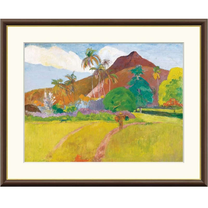 額絵 ゴーギャン タヒチの山 f8・f6・f4サイズ 世界の名画シリーズ Gauguin gk-a5-j1146（p35） （J1-146） （代引き不可） 洋画 インテリア｜さくらソレイユ　店