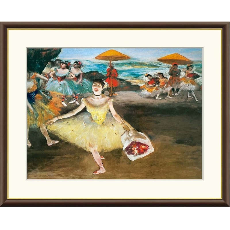 額絵 ドガ 花束を持ち挨拶する踊り子 f8・f6・f4サイズ 世界の名画シリーズ Degas gk-a5-j1168（p39） （J1-168） （代引き不可） 洋画 インテリア｜さくらソレイユ　店