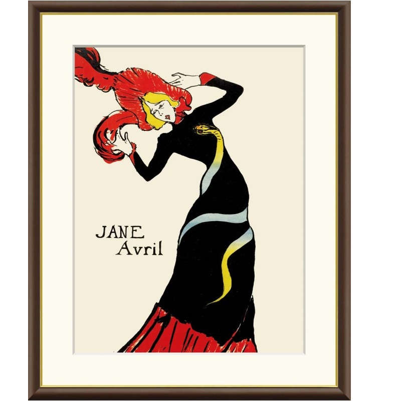 額絵 ロートレック ジャンヌ・アヴリル f8・f6・f4サイズ 世界の名画シリーズ Toulouse-Lautrec gk-a5-j1206（p47） （J1-206） （代引き不可） 洋画 インテリア｜さくらソレイユ　店
