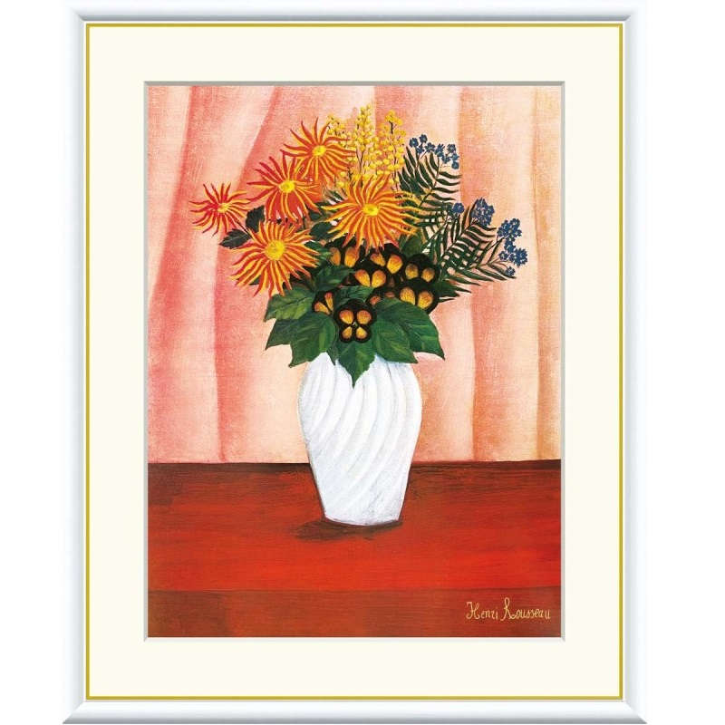 額絵 ルソー 花 f8・f6・f4サイズ 世界の名画シリーズ Rousseau gk-a5-j1213（p48） （J1-213） （代引き不可） 洋画 インテリア 6,080円
