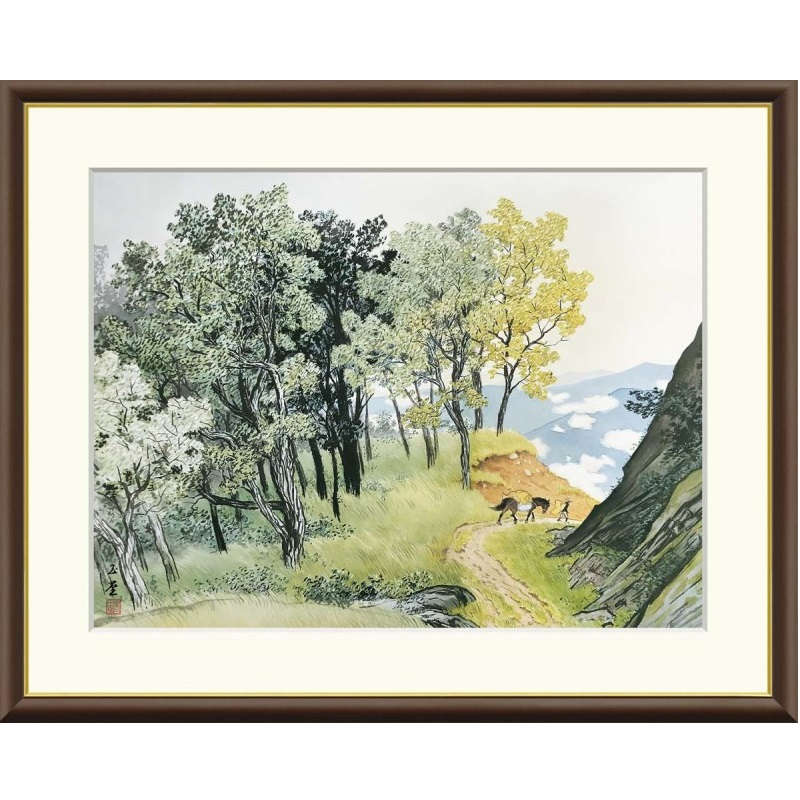 楽天市場】日本の名画 川合玉堂 山雨一過 F8 [g4-bn113-F8]（代引き